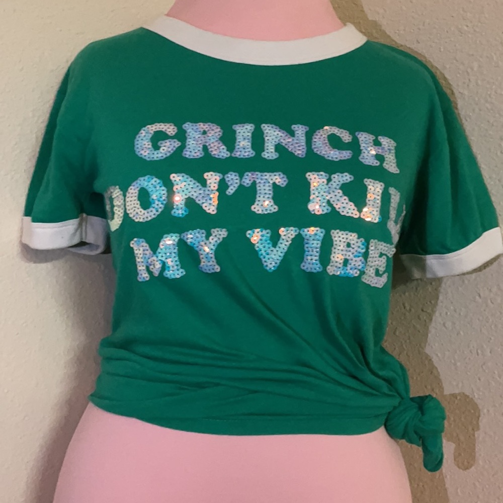 Vs PINK Grinch Don’t Steal My Vibe Tee